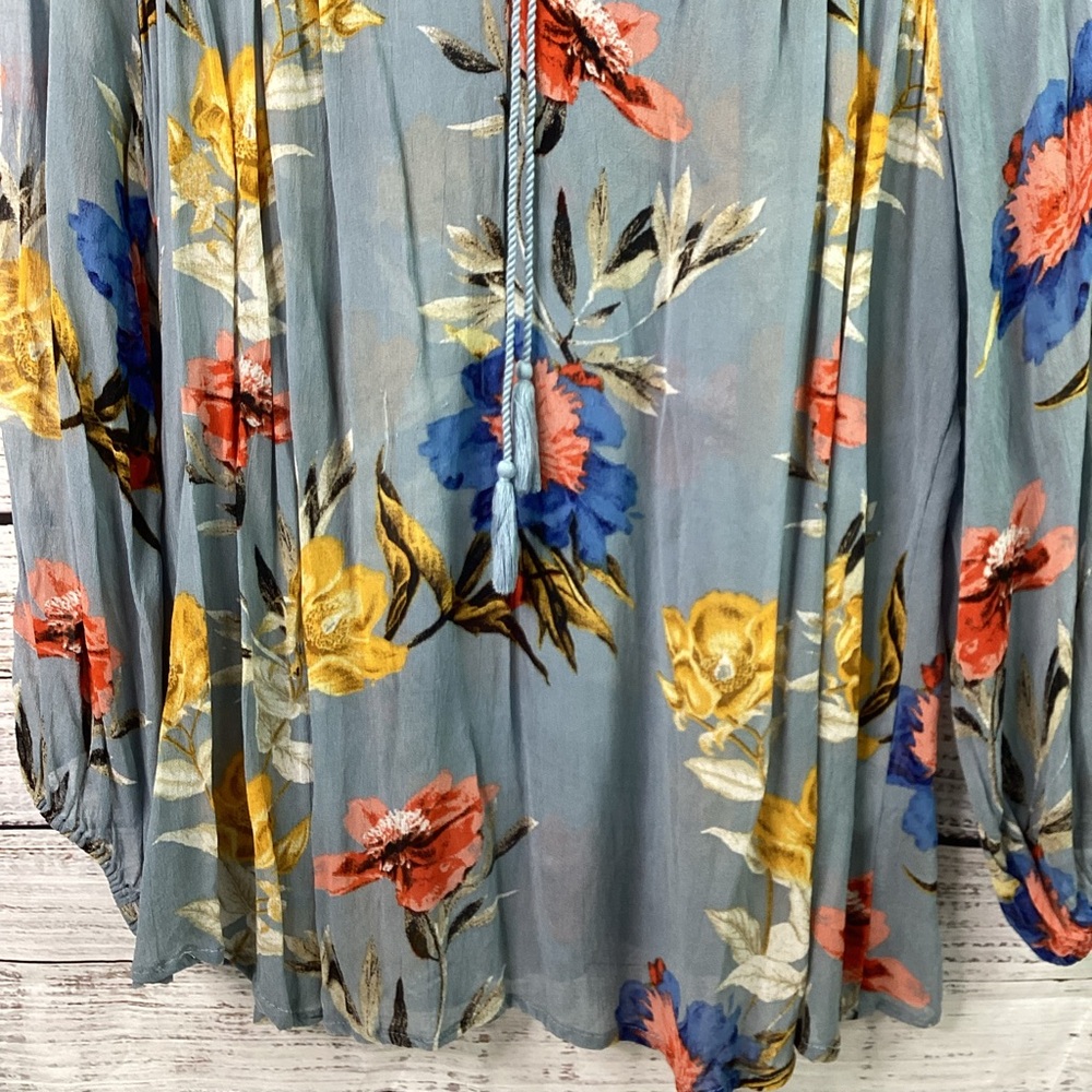 πLucky Brand - Floral, Botanical Sheer Blouse - Picture 2 of 10